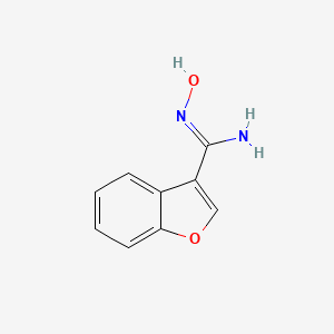 molecular formula C9H8N2O2 B13314520 N'-Hydroxy-1-benzofuran-3-carboximidamide 