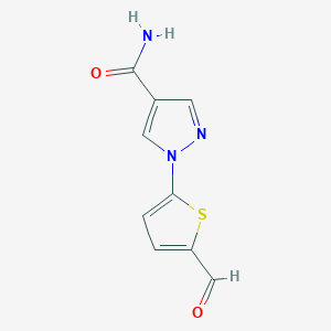 1-(5-Formylthiophen-2-YL)-1H-pyrazole-4-carboxamide