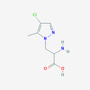 2-amino-3-(4-chloro-5-methyl-1H-pyrazol-1-yl)propanoic acid