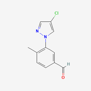 3-(4-Chloro-1H-pyrazol-1-yl)-4-methylbenzaldehyde