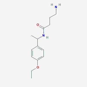 molecular formula C14H22N2O2 B13314591 4-amino-N-[1-(4-ethoxyphenyl)ethyl]butanamide 