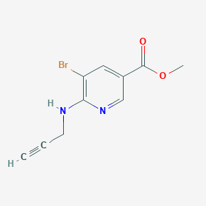 molecular formula C10H9BrN2O2 B13314609 Methyl 5-bromo-6-[(prop-2-yn-1-yl)amino]pyridine-3-carboxylate 