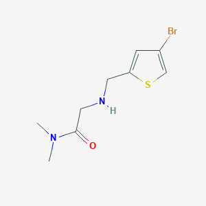 molecular formula C9H13BrN2OS B13314636 2-{[(4-bromothiophen-2-yl)methyl]amino}-N,N-dimethylacetamide 