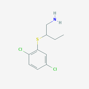 molecular formula C10H13Cl2NS B13314664 2-[(1-Aminobutan-2-yl)sulfanyl]-1,4-dichlorobenzene 