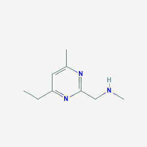 molecular formula C9H15N3 B13314671 [(4-Ethyl-6-methylpyrimidin-2-yl)methyl](methyl)amine 