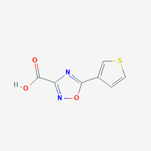 molecular formula C7H4N2O3S B13314674 5-(Thiophen-3-yl)-1,2,4-oxadiazole-3-carboxylic acid 