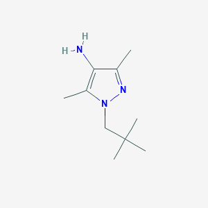 molecular formula C10H19N3 B13314697 1-(2,2-Dimethyl-propyl)-3,5-dimethyl-1H-pyrazol-4-ylamine 