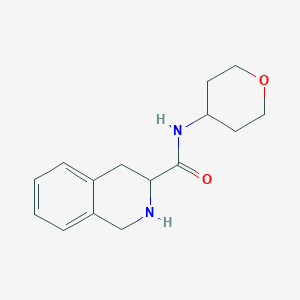 molecular formula C15H20N2O2 B13314709 N-(oxan-4-yl)-1,2,3,4-tetrahydroisoquinoline-3-carboxamide 