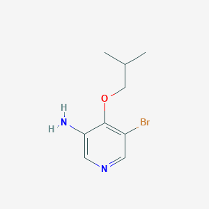 molecular formula C9H13BrN2O B13314710 5-Bromo-4-(2-methylpropoxy)pyridin-3-amine 