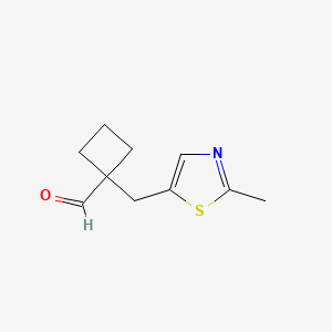 1-[(2-Methyl-1,3-thiazol-5-yl)methyl]cyclobutane-1-carbaldehyde