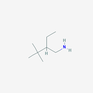 molecular formula C8H19N B13314732 3-(Aminomethyl)-2,2-dimethylpentane 