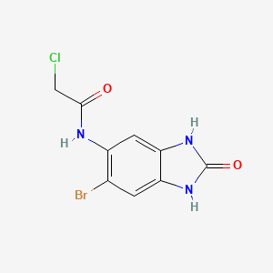 N-(6-bromo-2-oxo-2,3-dihydro-1H-benzimidazol-5-yl)-2-chloroacetamide