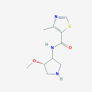 molecular formula C10H15N3O2S B13314772 N-[(4S)-4-methoxypyrrolidin-3-yl]-4-methyl-1,3-thiazole-5-carboxamide 