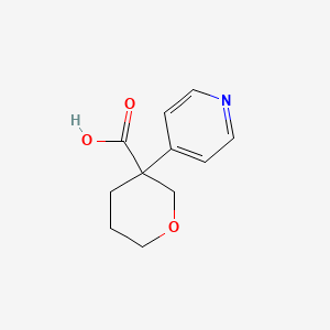 molecular formula C11H13NO3 B13314791 3-(Pyridin-4-yl)oxane-3-carboxylic acid 