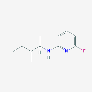 molecular formula C11H17FN2 B13314824 6-fluoro-N-(3-methylpentan-2-yl)pyridin-2-amine 