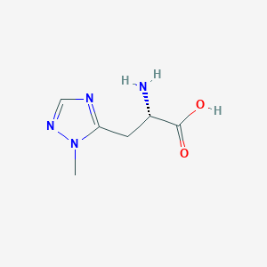 molecular formula C6H10N4O2 B13314828 (2S)-2-Amino-3-(1-methyl-1H-1,2,4-triazol-5-yl)propanoic acid 