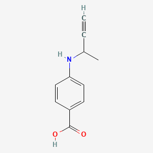 molecular formula C11H11NO2 B13314838 4-[(But-3-yn-2-yl)amino]benzoic acid 