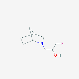 molecular formula C9H16FNO B13314861 1-{2-Azabicyclo[2.2.1]heptan-2-yl}-3-fluoropropan-2-ol 