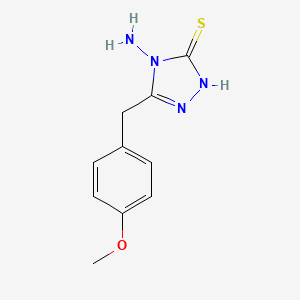 molecular formula C10H12N4OS B1331492 4-氨基-5-(4-甲氧基苄基)-4H-1,2,4-三唑-3-硫醇 CAS No. 93073-14-4