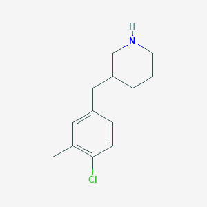 molecular formula C13H18ClN B13314922 3-[(4-Chloro-3-methylphenyl)methyl]piperidine 