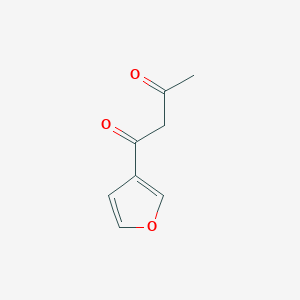 molecular formula C8H8O3 B13314939 1-(Furan-3-yl)butane-1,3-dione 