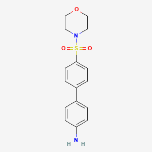 molecular formula C16H18N2O3S B13314956 4'-(Morpholin-4-ylsulfonyl)-1,1'-biphenyl-4-amine 