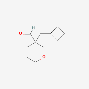 3-(Cyclobutylmethyl)oxane-3-carbaldehyde