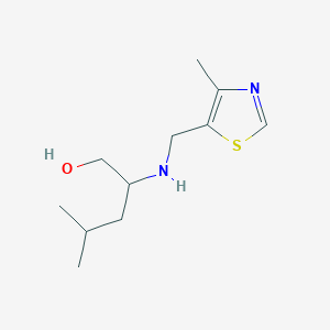 4-Methyl-2-{[(4-methyl-1,3-thiazol-5-yl)methyl]amino}pentan-1-ol