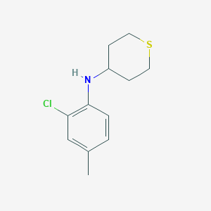 molecular formula C12H16ClNS B13314980 N-(2-chloro-4-methylphenyl)thian-4-amine 