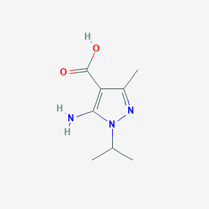 molecular formula C8H13N3O2 B13314984 5-Amino-3-methyl-1-(propan-2-yl)-1H-pyrazole-4-carboxylic acid 