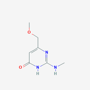 molecular formula C7H11N3O2 B13315005 6-(Methoxymethyl)-2-(methylamino)-3,4-dihydropyrimidin-4-one 