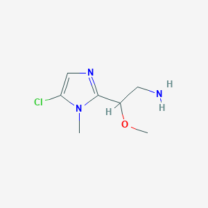 molecular formula C7H12ClN3O B13315022 2-(5-Chloro-1-methyl-1H-imidazol-2-yl)-2-methoxyethan-1-amine 