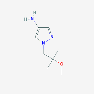 molecular formula C8H15N3O B13315039 1-(2-Methoxy-2-methylpropyl)-1H-pyrazol-4-amine 