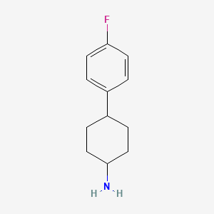 molecular formula C12H16FN B13315067 4-(4-Fluorophenyl)cyclohexan-1-amine 