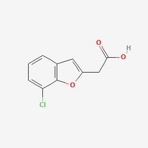 molecular formula C10H7ClO3 B13315079 2-(7-Chloro-1-benzofuran-2-yl)acetic acid 