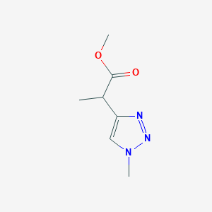 molecular formula C7H11N3O2 B13315133 Methyl 2-(1-methyl-1H-1,2,3-triazol-4-yl)propanoate 