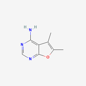 molecular formula C8H9N3O B1331516 5,6-二甲基呋喃[2,3-d]嘧啶-4-胺 CAS No. 5117-94-2