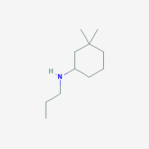 molecular formula C11H23N B13315176 3,3-dimethyl-N-propylcyclohexan-1-amine 