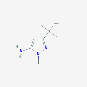 molecular formula C9H17N3 B13315195 1-methyl-3-(2-methylbutan-2-yl)-1H-pyrazol-5-amine 