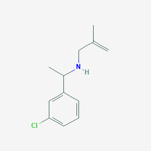 molecular formula C12H16ClN B13315206 [1-(3-Chlorophenyl)ethyl](2-methylprop-2-en-1-yl)amine 