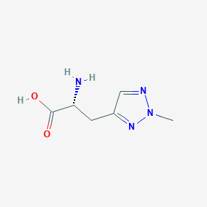 molecular formula C6H10N4O2 B13315256 (2R)-2-amino-3-(2-methyl-2H-1,2,3-triazol-4-yl)propanoic acid 