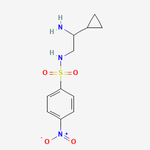 N-(2-Amino-2-cyclopropylethyl)-4-nitrobenzene-1-sulfonamide