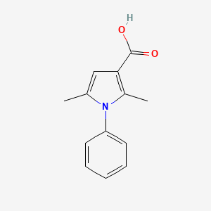 molecular formula C13H13NO2 B1331527 2,5-二甲基-1-苯基-1H-吡咯-3-羧酸 CAS No. 3807-56-5