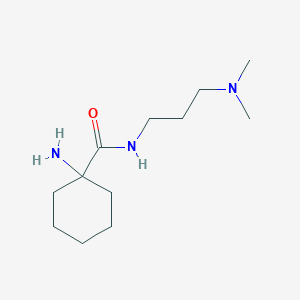 molecular formula C12H25N3O B13315273 1-amino-N-[3-(dimethylamino)propyl]cyclohexane-1-carboxamide 