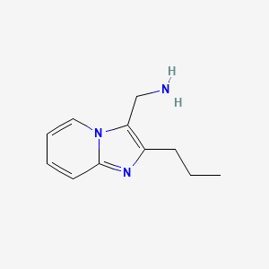 molecular formula C11H15N3 B13315319 {2-Propylimidazo[1,2-a]pyridin-3-yl}methanamine 