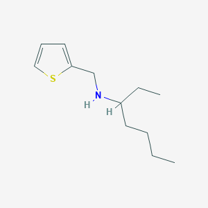 molecular formula C12H21NS B13315330 N-(thiophen-2-ylmethyl)heptan-3-amine 