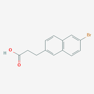 molecular formula C13H11BrO2 B13315351 3-(6-Bromonaphthalen-2-yl)propanoic acid 