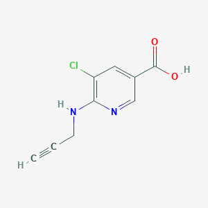 molecular formula C9H7ClN2O2 B13315385 5-Chloro-6-(prop-2-yn-1-ylamino)nicotinic acid 