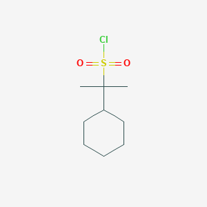 molecular formula C9H17ClO2S B13315409 2-Cyclohexylpropane-2-sulfonyl chloride 