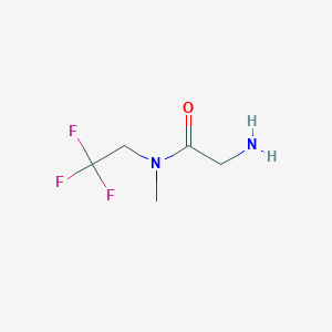 molecular formula C5H9F3N2O B13315432 2-amino-N-methyl-N-(2,2,2-trifluoroethyl)acetamide 